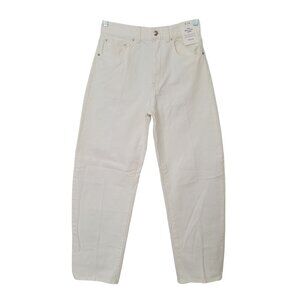 Madewell Balloon Jeans Womens Size W26 Tile White Cotton High-Rise Relaxed Fit